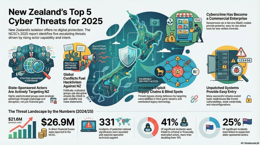 New Zealand Faces Growing Cyber Threats in 2025 - What It Means for Your Business